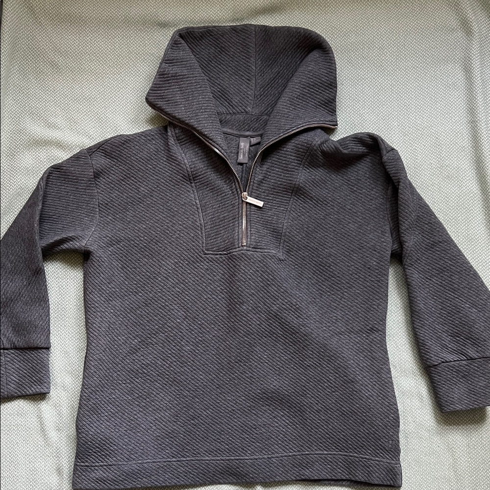 Sweaty Betty Gray Sweater with Half-Zip
